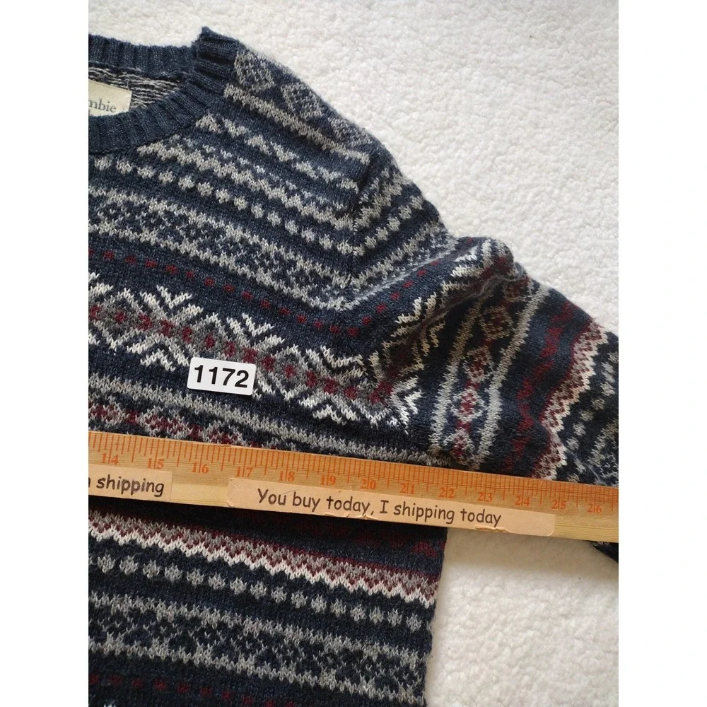 Vintage Abercrombie & Fitch Sweater Man's XL Multicolor Crew Neck Pullover‎